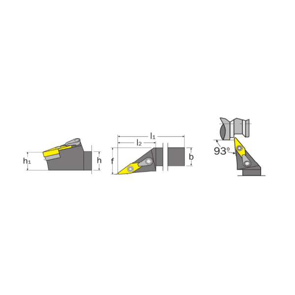 Indexa-Seiki Combination Top Clamp & Pinlock External Toolholders MVJN R/L